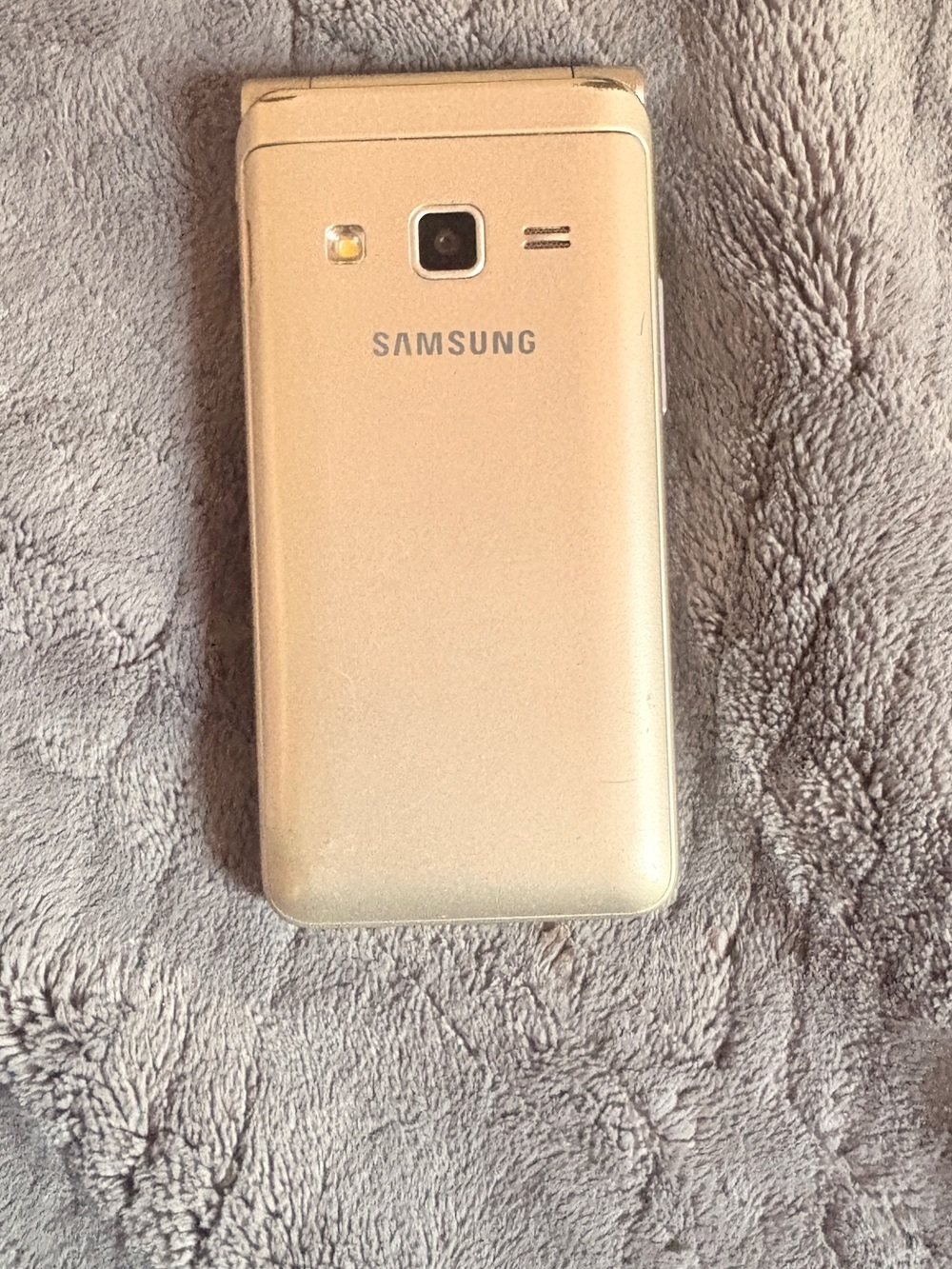 Samsung Folder 2 Gold Smartphone with Rear Camera and Flash